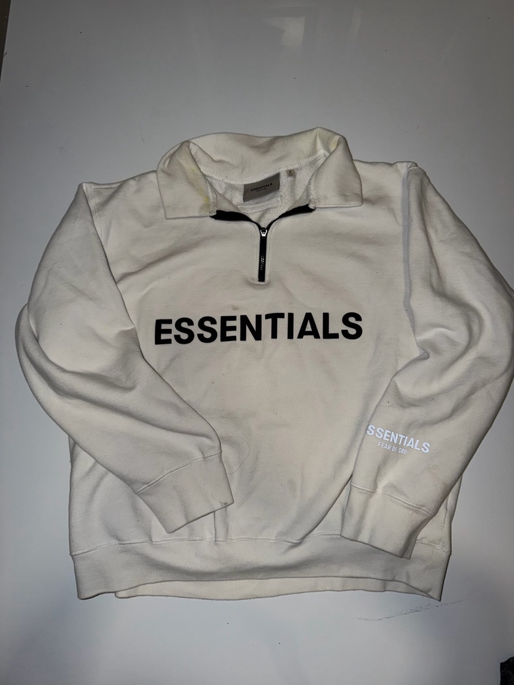 Fear of God ESSENTIALS Cream Half-Zip Sweatshirt